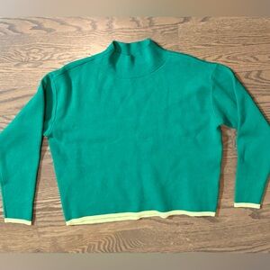 Anthropologie Maeve Green Turtleneck Sweater